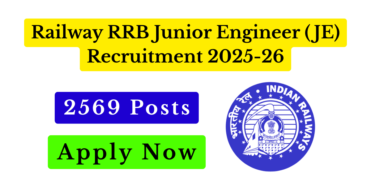 ailway RRB Junior Engineer (JE) Recruitment 2025-26 – Apply Online Featured Image