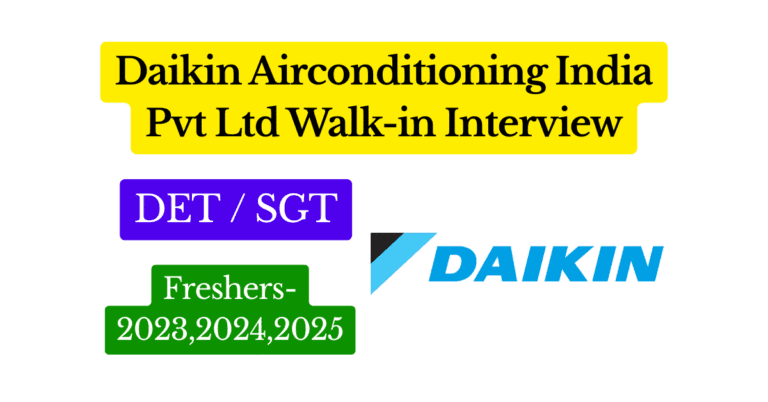 Daikin DET SGT Recruitment 2025 Featured image