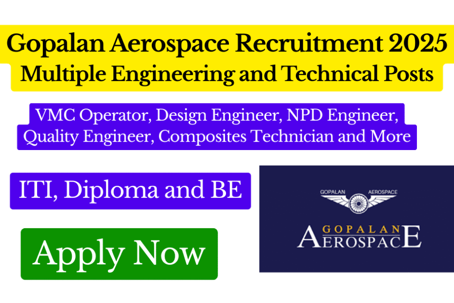 Gopalan Aerospace Recruitment 2025 – Apply for Multiple Engineering and Technical Posts Featured Image