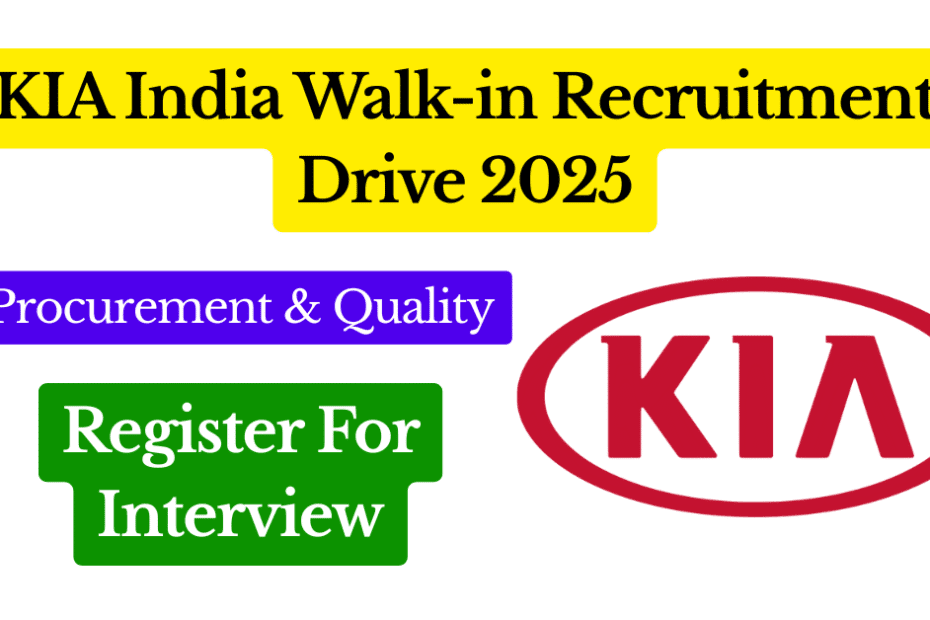 KIA India Walk-in Recruitment Drive 2025 Featured Image
