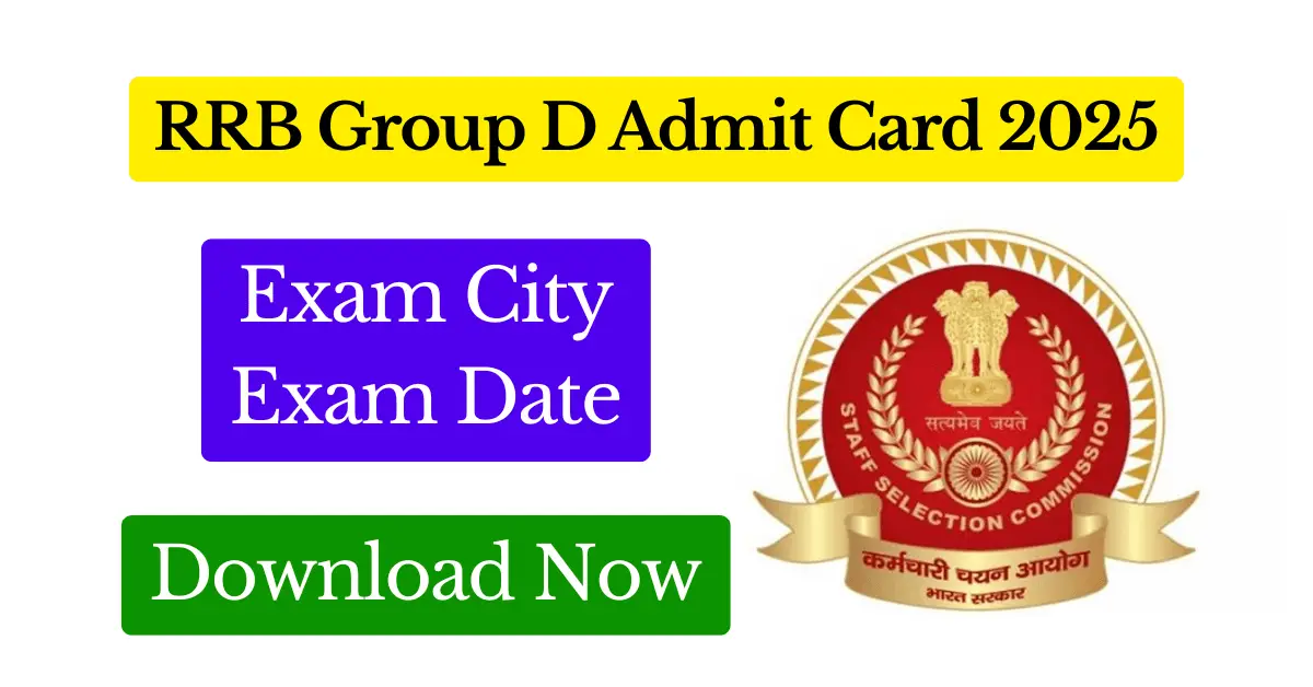 RRB Group D Admit Card 2025 Out – Check Exam City, Date & Direct Download Link Featured Image