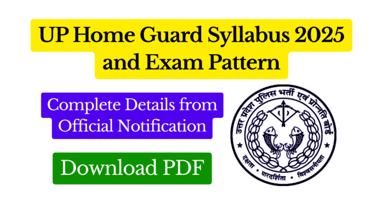 UP Home Guard Syllabus 2025 and Exam Pattern Complete Details from Official Notification Featured Image