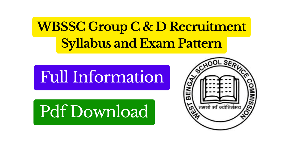 WBSSC Group C & D Recruitment 2025 – Syllabus and Exam Pattern Featured Image