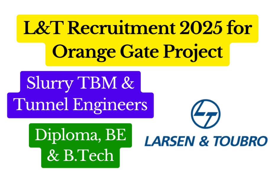 L&T Construction Recruitment 2025 Slurry TBM Experts for Orange Gate Tunnel Project Featured Image