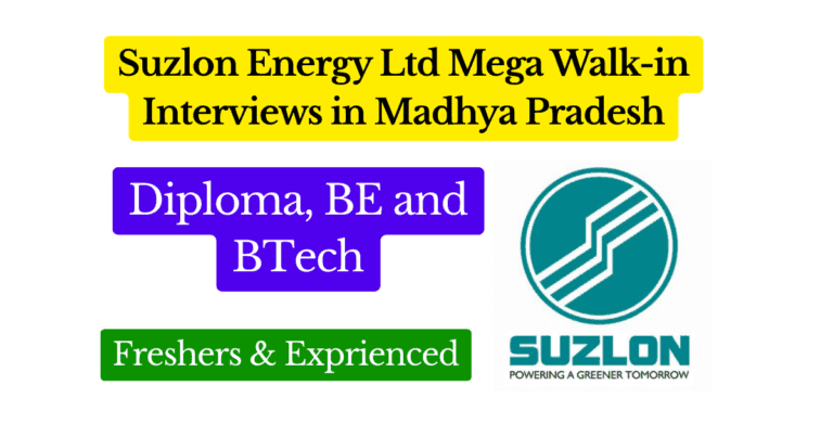 Suzlon Energy Ltd Walk-in Interviews in Madhya Pradesh – Apply for Engineering Roles Featured Image