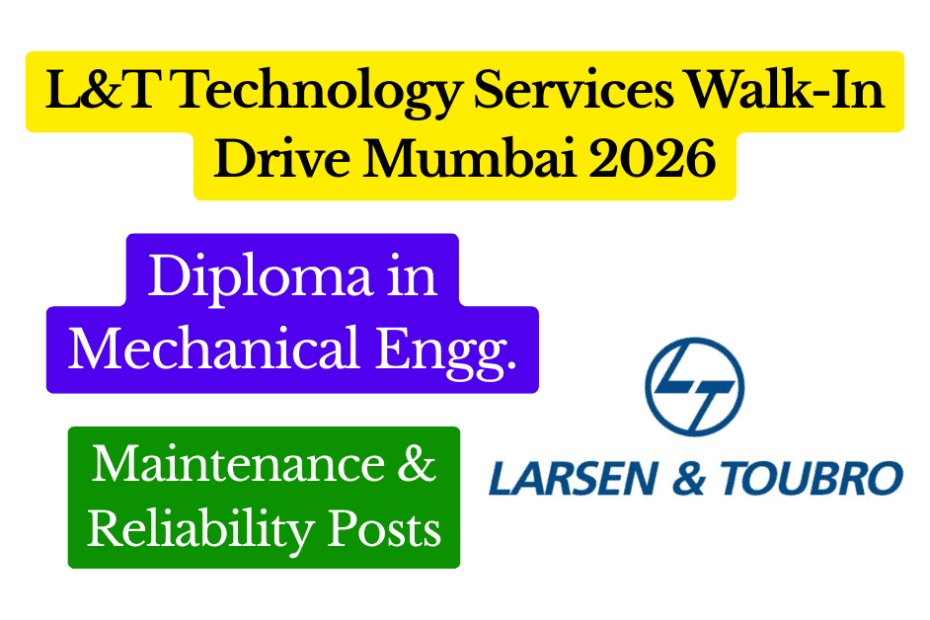 L&T Technology Services Walk-In Drive Mumbai 2026 Maintenance & Reliability Jobs Featured Image