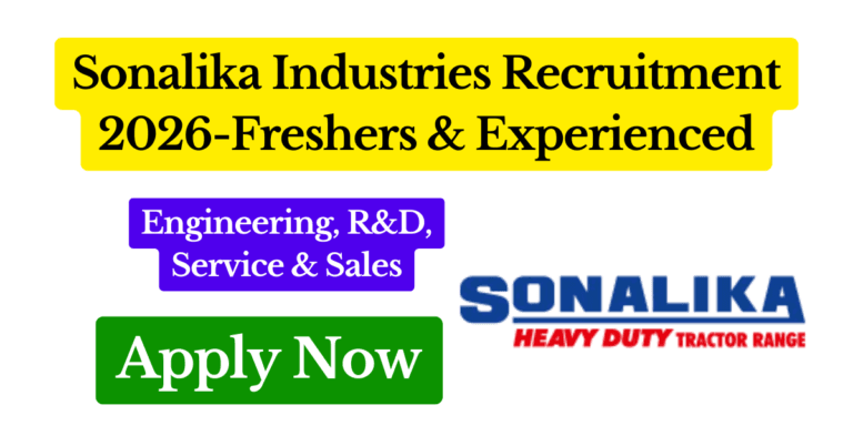 Sonalika Industries Recruitment 2026 – Engineering, R&D, Service & Sales Jobs Featured Image